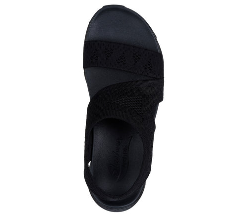 Sandale sport, dama, SKECHERS ARCH FIT BRIGHTEST DAY 119458-BBK negru, textil